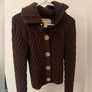 Y2K Vintage Hollister Brown Button-up Cardigan